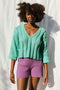 NURIA jumper / organic cotton / turquesa / samples