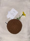 MONEDERO REDONDO / organic cotton / milk y carob