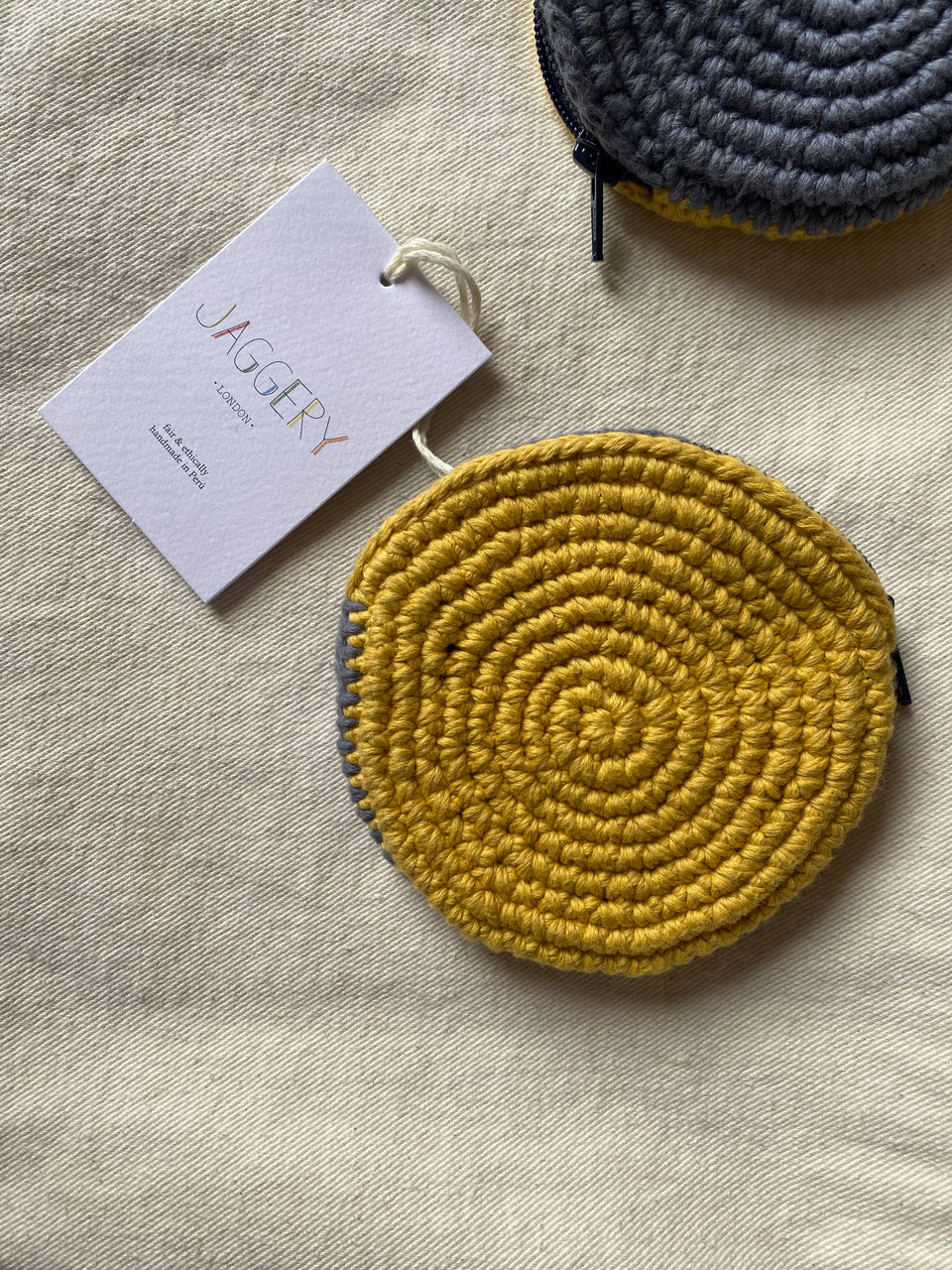 MONEDERO REDONDO / organic cotton / berry lassi y golden honey