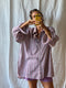 SANTIAGO big shirt / organic indian cotton / liquorice & pastel ripple
