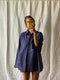 SANTIAGO big shirt / organic indian cotton / night sky stripes