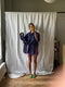 SANTIAGO big shirt / organic indian cotton / night sky stripes