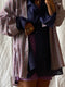 SANTIAGO big shirt / organic indian cotton / night sky stripes