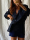 SANTIAGO big shirt / organic indian cotton / black indigo chequered