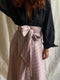 INDRA wrap skirt / indian cotton / liquorice & pastel ripple