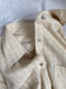 SANTIAGO big shirt / organic indian cotton & natural indian silk / cream chequered