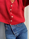 PAOLA cardigan / organic cotton / sweet paprika / samples