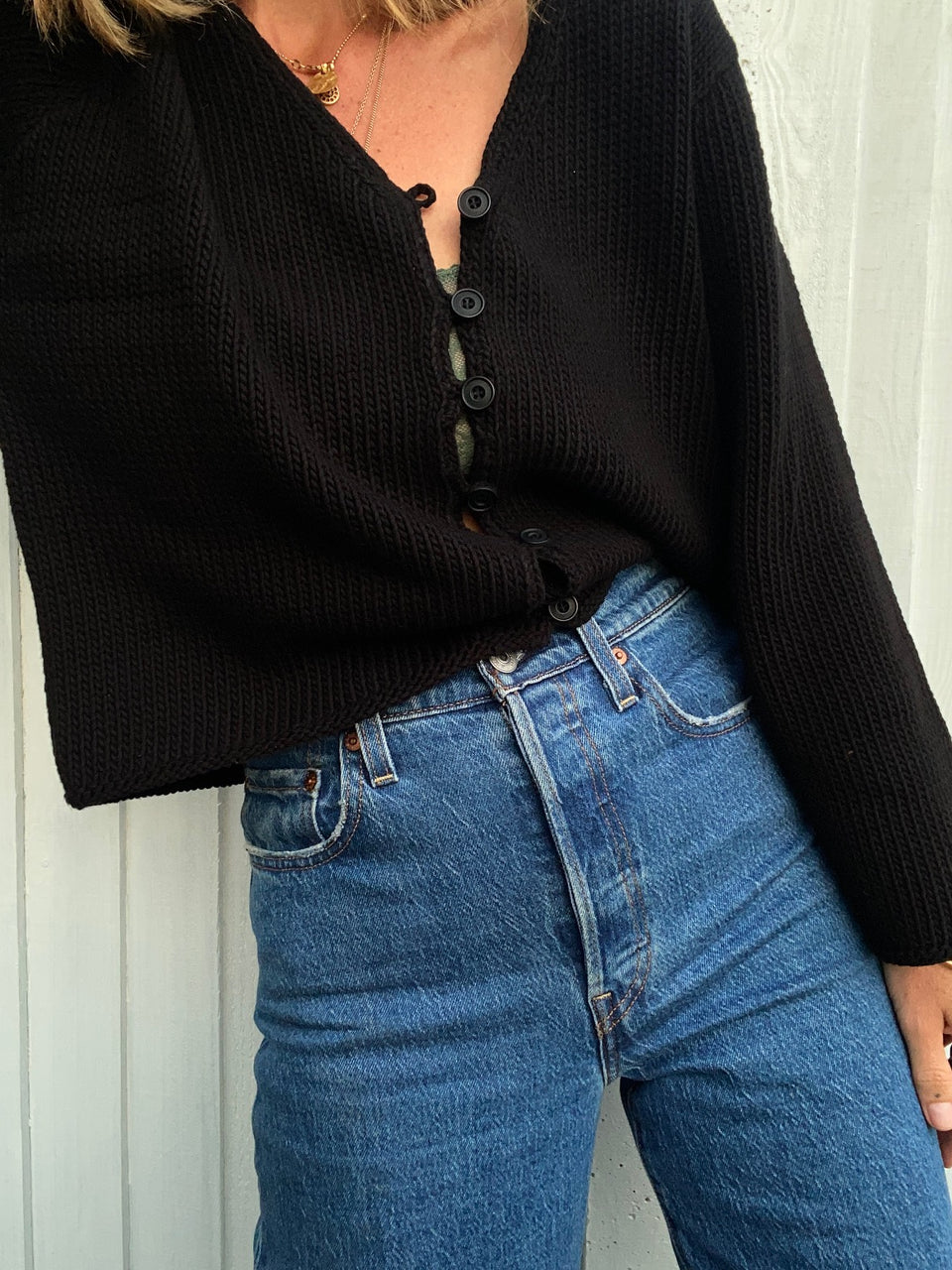 PAOLA cardigan / organic cotton / black / samples