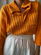 LENNY rib jumper / organic tanguis cotton / kumquat / samples
