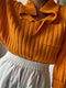 LENNY rib jumper / organic tanguis cotton / kumquat / samples