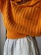 LENNY rib jumper / organic tanguis cotton / kumquat / samples