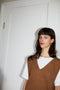 CHICO vest / organic cotton / carob / samples