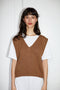 CHICO vest / organic cotton / carob / samples