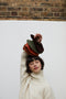 FLORES scrunchie / dark cherry plum