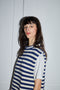 TINO vest / organic cotton / milk & midnight stripes