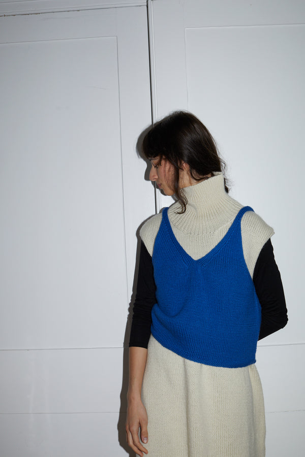 SOLITO vest / highland wool / azul