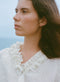 ZULEMA v-neck ruffle blouse / indian linen / milk