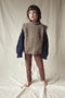 TINO kids fluff vest / alpaca & wool boucle / smoked amber