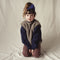 TINO kids fluff vest / alpaca & wool boucle / smoked amber