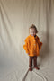 RIO ribbed cardigan / organic cotton / kumquat