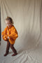 RIO ribbed cardigan / organic cotton / kumquat