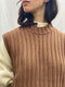 RIO ribbed vest / organic cotton / carob / samples