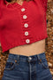INES cardigan / organic cotton / sweet paprika / samples