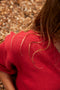 INES cardigan / organic cotton / sweet paprika / samples