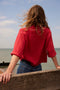 INES cardigan / organic cotton / sweet paprika / samples