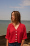 INES cardigan / organic cotton / sweet paprika / samples