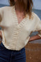 INES cardigan / organic cotton / milk / samples