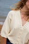 INES cardigan / organic cotton / milk / samples