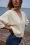 INES cardigan / organic cotton / milk / samples