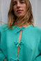 REINA cardigan / organic cotton / turquesa / samples