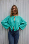 REINA cardigan / organic cotton / turquesa / samples