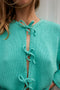 REINA cardigan / organic cotton / turquesa / samples