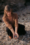 LUCA cardigan / organic cotton / carob