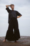 PALOMA ruffle trousers / indian linen / black