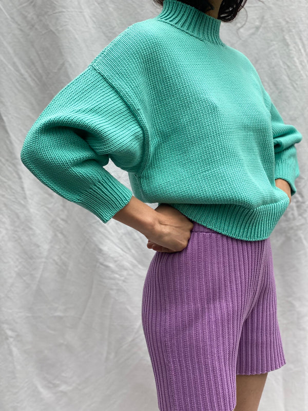 CECILIA jumper / organic cotton / turquesa