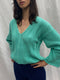 NURIA jumper / organic cotton / turquesa / samples