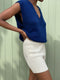 LUNES v-neck vest / organic cotton / midnight