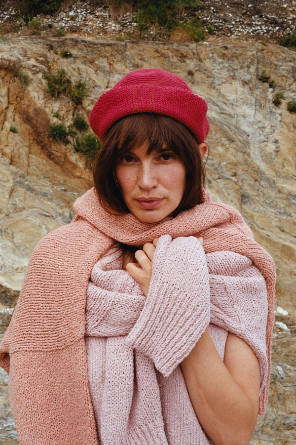 dusty pink / earthy peach