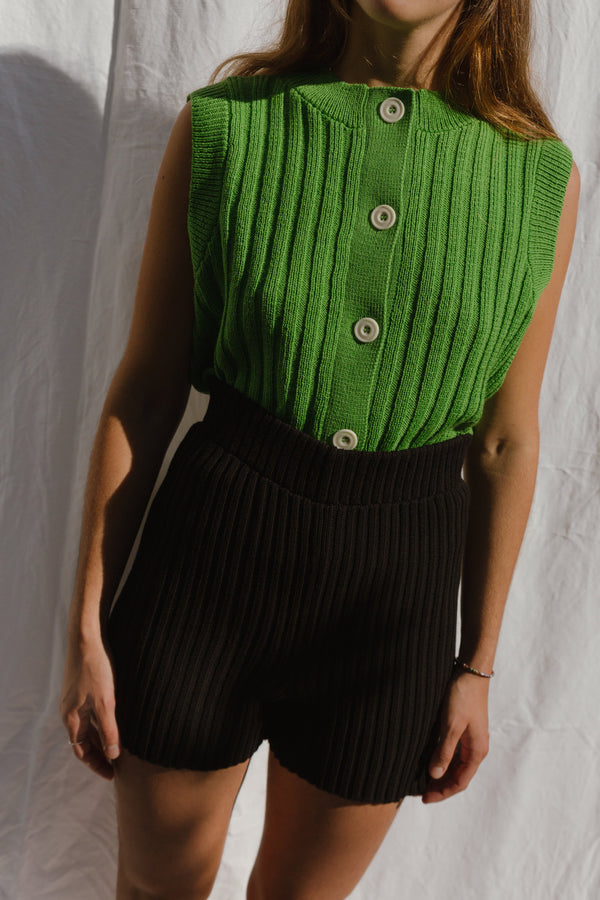 ottilia ribbed vest cardigan