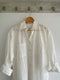 SANTIAGO big shirt / organic indian cotton / crema de coco sheer chequered