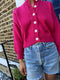 CARMEN cardigan / organic cotton / frambuesa