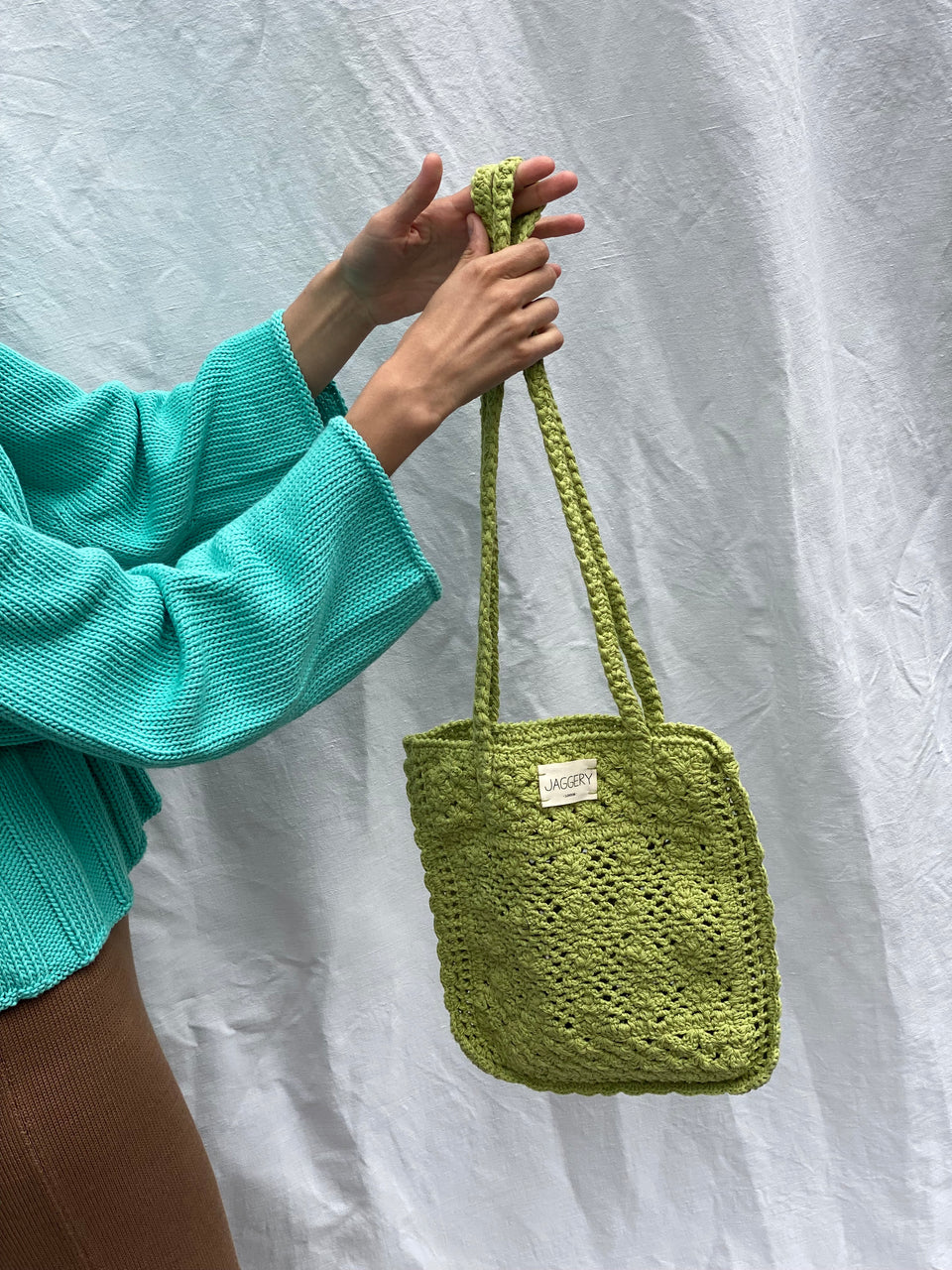 MERCADO crochet bag / organic cotton / lemongrass