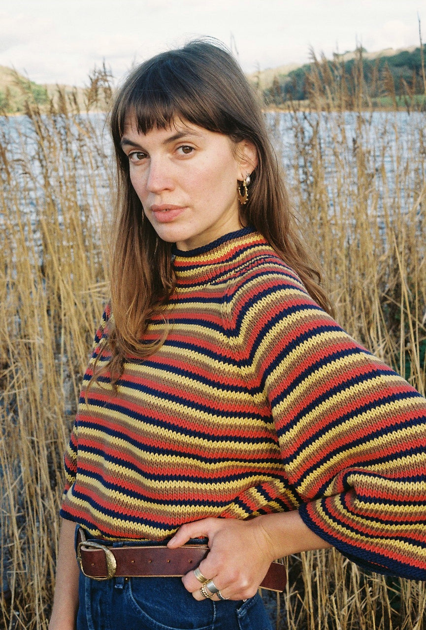 PABLO mini jumper / organic cotton / multi stripe