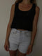CANDELA lace vest / organic cotton / black