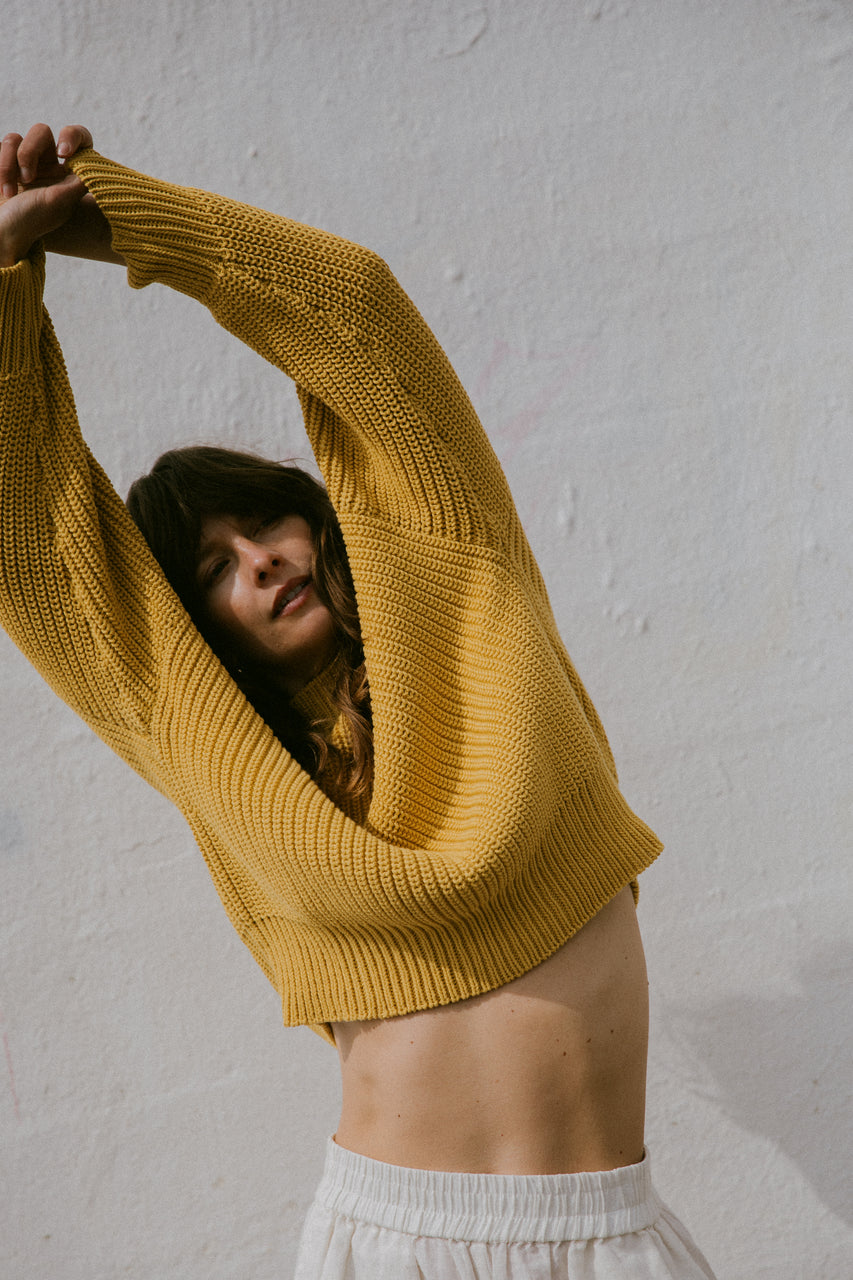 DELIA jumper / organic cotton / golden honey