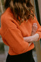 DELIA jumper / organic cotton / coral